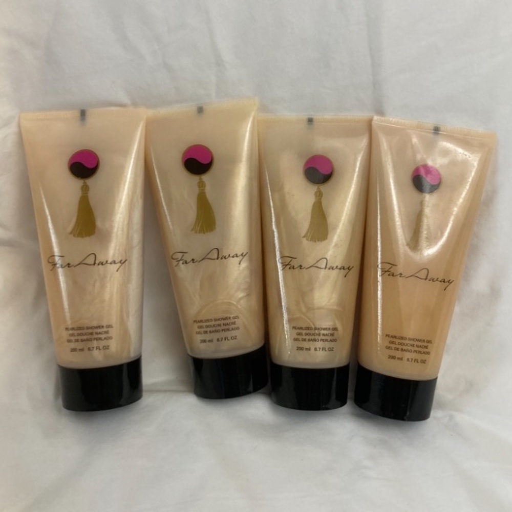 7-29 Avon Far Away shower gel x4 NEW
